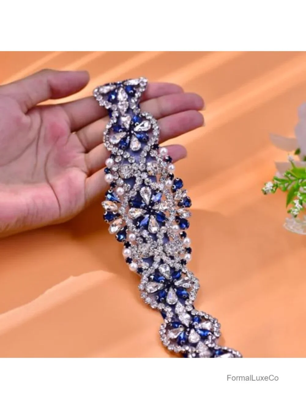 Handmade Rhinestone Obi Belt Satin Pearl Wedding Bridesmaid Decorative Belt